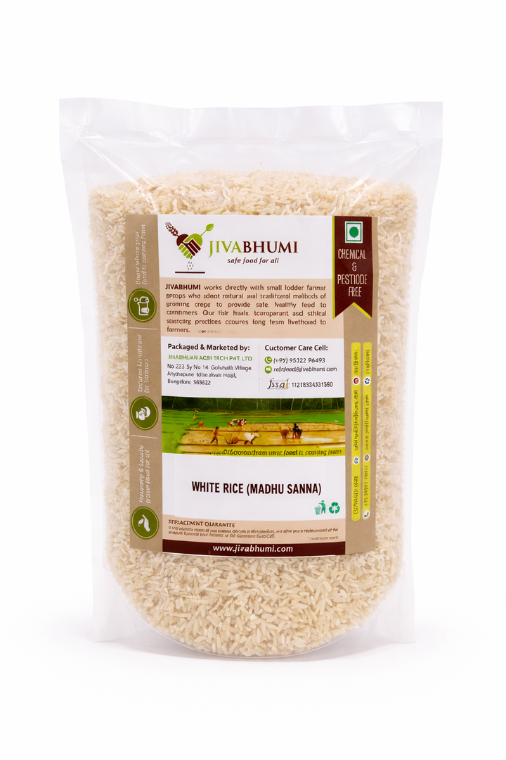 Organic Madhu Sanna Rice - Single Polished Rice – Jivabhumi