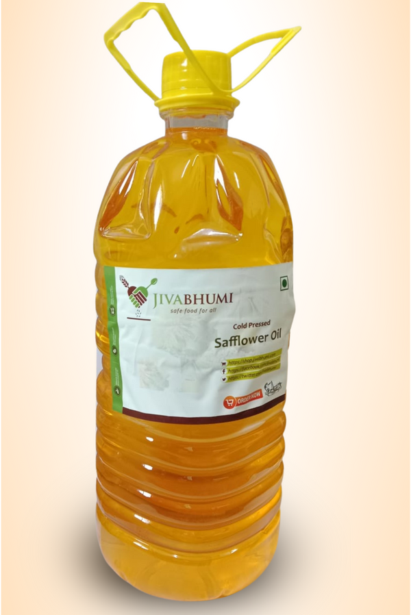 Safflower Oil (Kusube) - Cold pressed - Plastic Can - 5 ltr