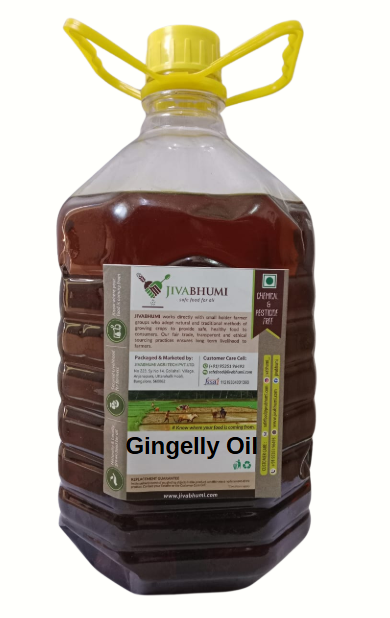 Gingelly Oil (Sesame) - Cold pressed - Plastic Can - 5 Ltr