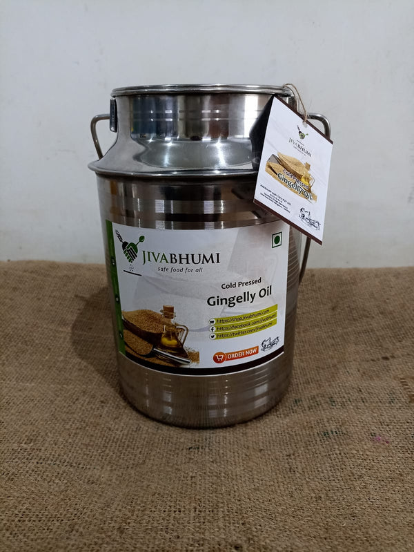 Gingelly Oil - Cold pressed- Steel Can *(  Only Re-filling option)