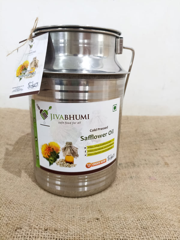 Safflower Oil (Kusube) - Cold pressed - Steel Can *(  Only Re-filling option