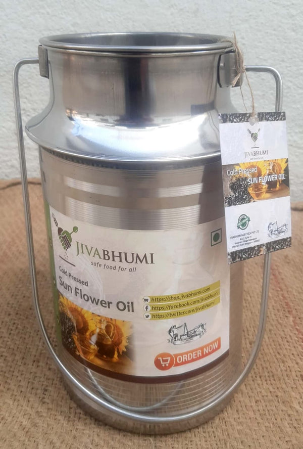 Sunflower Oil - Cold pressed- Steel Can * ( Only Re-filling option)